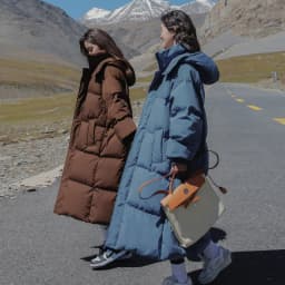 2023 Down Coats New Long-style Cotton Dress Korean Version Large Size Korean Fashion Jackets Winter Heat Parka Feminina