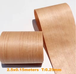 0.2-0.25mm Natural Thin Wood Veneer Roll White Oak Black Walnut Ebony Furniture Decorative Surface Board Panel Veener