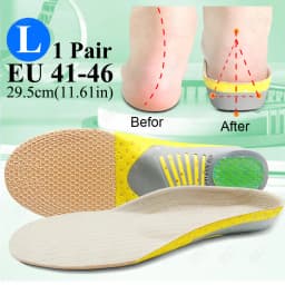 EiD Best Orthotic Gel Insoles Orthopedic Flat Foot Health Sole Pad For Shoes Insert Arch Support Pad For Plantar fasciiti Unisex