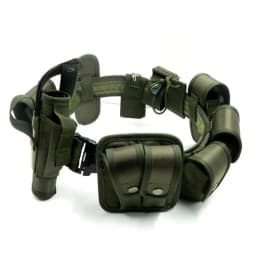 Tactical Battle Belt Airsoft Duty Belt Set Adjustable Nylon Military Security Belt Hunting Belt Gun Holster Baton Holder