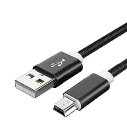 Braid Mini USB To USB Fast Data Transfers Charger Cable for MP3 MP4 Player Car DVR GPS Digital Camera HDD USB-A Cord 0.25m1m2m
