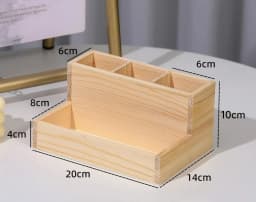 1Piece Wooden Storage Box For Desk Manicure Tools Nail Art Brushes Pens Holder Double Layer Nail Polish Makeup Tool Organizer