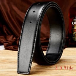 Belts No Buckle 2.4 2.8 3.0 3.2 3.5 3.8cm Width Genuine Belt Men Pin Buckle Leather Black Cowhide Belt Body Without Buckle Strap