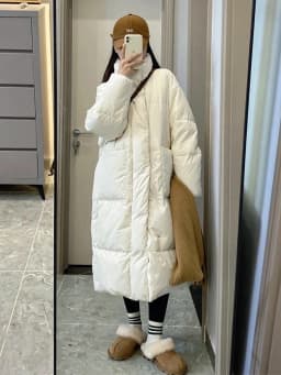 Trendy Women's Winter Jacket Durable Cotton down Coat Mid-Length Bread Style College Fashion Outerwear Korean Straight Cut