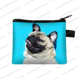 Cute Pug Dog Pattern Coin Purses Women Lovely Pet Animal Mini Wallet Ladies Key Credit Card Bag Small Lipstick Bags Gift
