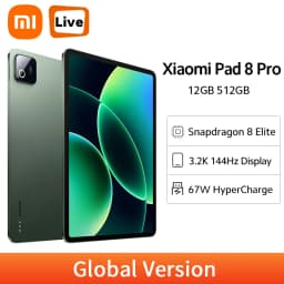 Global Version Xiaomi Pad 8 Pro 11.2" 3.2K 144Hz 3200×2136 Display Snapdragon 8 Elite Tablet 9200mAh Battery 67W HyperCharge