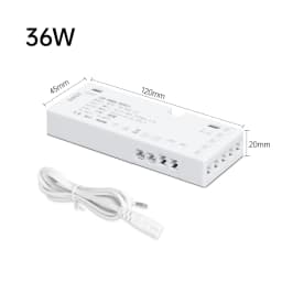 24W-200W LED Cabinet Light Transformer Power Supply AC220V to DC12V/24V with 7/9/10x DuPont Ports for Integrated Lighting