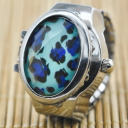 New Gem Flower Clamshell White Dial Can See The Time Finger Watch Casual Fashion Ring Watch