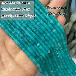 Wholesale Natural Amazonite Various Shape Stone Beads Round Faceted Rondelle Square Irregular for Jewelry Making Diy Bracelet