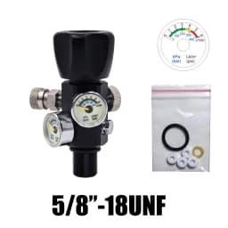 High Pressure Compressed Air CO2 Tank Cylinder DIN Valve with Gauge, 8mm Quick Disconnect Connector