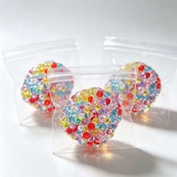 Fidget Ice Cube Colored Beads Squeeze Squishy Balls Hand Exercise Sensory ADHD Anxiety Stress Reliever Toys For Kids Adults