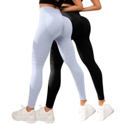 2pcs 3D Compression Leggings Cellulite Slimming Leggings Women High Waist Seamless Push Up Opaque Sport Pants For Yoga Fitness