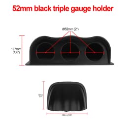 2INCH 52mm Universal Car Meters Holder Black Single Double Triple Car Gauge Pod for Left Right Drive Car for 2 Inch 52mm Gauges