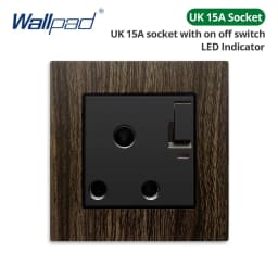 Wallpad Wood Texture Aluminum Alloy Panel EU Electrical Sockets And Wall Switches With LED 1 2 3 Gang 2 3 Way USB Charge Port