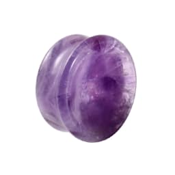 1PC New Design Amethyst Tiger Cat Eye Howlite Crystal Stone Concave Ear Plug Double Flare Solid Gauge Piercing Jewelry