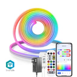 TUYA Neon LED Strip Lights 12-24V 84LEDs/M WIFI Neon Rope Light with Music Sync RGBIC Dreamcolor Chasing Strip Tape for Room