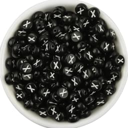 7x3.5mm Black Acrylic Beads Flat Round Pick Letters Loose Alphabet Spacer Beads Supplies For Jewelry Making Bracelets Accessory