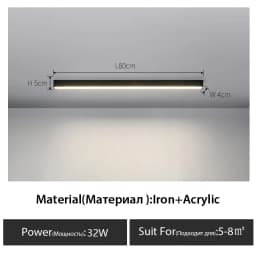 Balcony Ceiling Lights Long Strip Aisle LED Lamp Bedroom Dining Room Living Room Cloakroom Ceiling Lamp Island Kitchen Decor