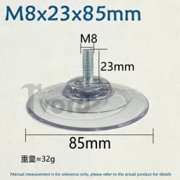 M4 M5 M6 M8 Transparent Suckers With Screw PVC Plastic Sucker Pad Holder Turn Nut Glass Table Tops Storage Tool Hooks
