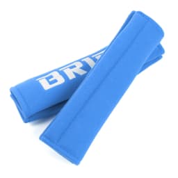 2pcs JDM Style Suede Seat Belt Cover Soft Harness Pads Shoulder Pad Embroidered Logo