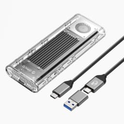 ORICO 40Gbps M.2 NVMe SSD Enclosure with Built-in Cooling Fan, Tool-Free External Hard Drive Enclosure for Thunderbolt 3/4 USB4