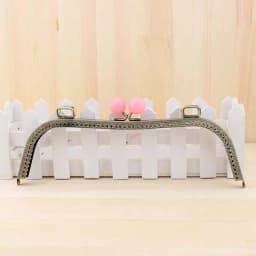 1PCS 26cm Antique Bronze M Shape Embossed Candy Bead Big Metal Purse Frame Bag Kiss Clasp Handle DIY Accessories
