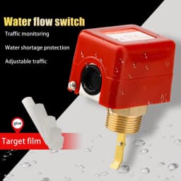 1pc Target Flow Meter Stainless Steel Seal Red Flow Sensor Controller Water Flow Switch Tool