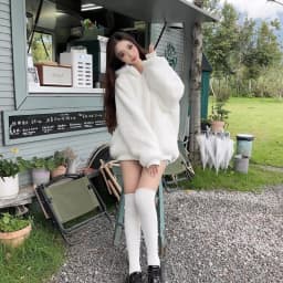 Japanese Sweet Long Sleeve Cat Ears Patchwork Coat Faux Fur Jacket Women Kawaii Y2k Vintage Hoodie Casual Autumn Winter 2026