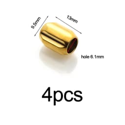 4-10pcs Stainless Steel Big Hole Beads Loose Spacer Beads For Diy Bracelets Jewelry Making Paracord Knife Lanyard Accessories