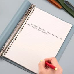 A4 Ring Binder Soft PU Leather Cover 30 Holes A4 File Folder