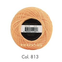 Rhapsody Premium Size 80 Cotton Crochet Thread 100% Egyptian Mercerized Singed 13 Colors 10G Tatting Needlepoint Bobbin Lace