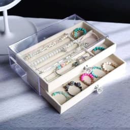 Elegant Multi-Layer Anti-Oxidation Jewelry Storage Box for Earrings Studs Necklaces High End Precise Handmade Accessories Box