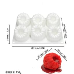6 Cavity Silicone molds Flower Soap Mold DIY Handmade Soap Mold Handmade Chocolate Biscuit Cake Decoration for Baking Mold Craft