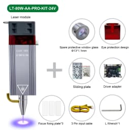 LASER TREE 5W 10W 20W 30W with Air Assist Laser Head 450nm TTL Blue Light Module for CNC Engraving and Cutting Woodworking Tools