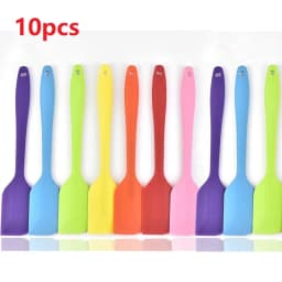 5/10/15/20PCS Random Color Silicone Spatulas Cream Spatula Cake Cream Scraper Baking Cake Tool Heat-resistant Seamless Scraper