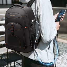 Heroic Knight Multi-function Business Backpack For Men Travel Expandable 17.3" Laptop Bag USB Waterproof Stylish College Daypack