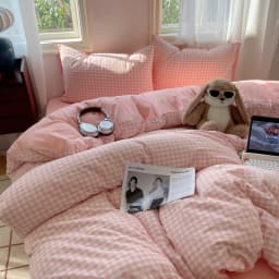 100% Cotton Yarn-dyed Duvet Cover Set or Single Quilt Covers Skin-friendly Breathable Blanket Cover Soft Plaid Comforter Cover