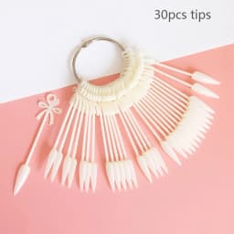 Nail Display Sticks Nail Swatch False Nail Tips Nail Gel Polish Practice Clear Natural Colors Display Board for Nail Art Tools