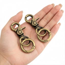 2pcs Metal Spring Key Holder Clips, Quick Release Keychain Hooks for Key Sets, Bag Accessories Men's Keychain