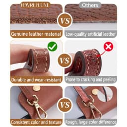 Leather Replacement Crossbody Bag Strap Fit for 2024 New Longchamp mini shoulder strap without punching modification