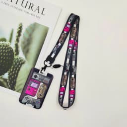 Retro Tape Card Holder Lanyard Camera Neck Strap Credit Card Case ID Badge Holders Credentials Protection Card Holders