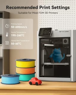 JAYO 3.3KG High Speed Matte  PLA=PLA Classic Filament 1.75mm 30mm/s - 600mm/s Print Range High Flow Speedy PLA Printer Filament