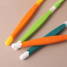 4pcs Colorful 3 Sided Dog Toothbrush Set Triple Head Pet Dental Brush for Small Medium Large Dogs Oral Care Cleaning Tool