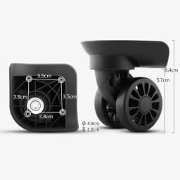 2Pcs/Pack Luggage Wheel for Delsey Wheels Replacement Suitcase Repair Accessories Omni-directional Wheel Mute