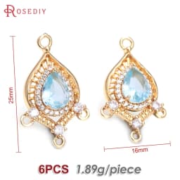 High Quality 18K Gold Color Brass and Zircon More Style Earrings Connect Charms Pendants Jewelry Making Diy Findings Accessories