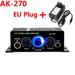 Woopker Sound Amplifier Channel 2.0 HIFI Bluetooth Amp Home Digital Audio 12V3A AK380 AK370 AK280 AK270 AK170 for Car Bass Trebl