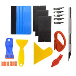 Car Film Wrapping Tool Kit Window Tinting Tools Vinyl Wrap Felt Squeegee Wrap Stick Vinyl Cutter Utility Knife Plastic Scraper