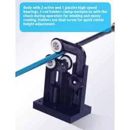 Portable Fishing Rod Winding Machine Epoxy Resin Rotating Gluing Tool Fishing Rod Building Elctric-Drive Machine + Foot Switch