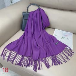 Luxury Solid Winter Scarf Women Pashmina Shawls Soft Scarves Wraps Cashmere Feel Blanket Warm Stoles for Lady Outdoor Bufanda