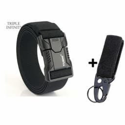 New Aluminum Alloy Quick Release Pluggable Buckle Elastic Belts For Men Durable Tactical Belt Cowboy Outdoor Army Belt Hunting